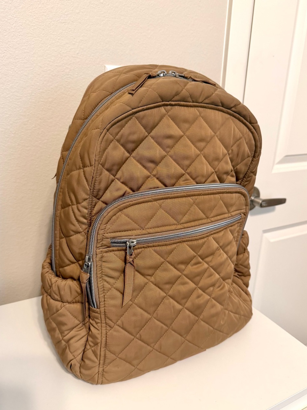 Vera Bradley Quilted Camel Tan Backpack
